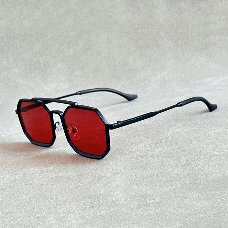 Metal Punk Square Sunglasses For Men Luxe Vintage Steampunk Sunglasses Women Trendy Retro Fashion Glasses Gafas De Sol Hombre