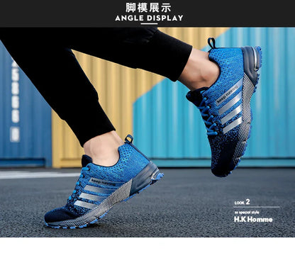 New fashionable plus-size men's casual sports shoes, walking and running shoes, tennis vulcanized men's shoes