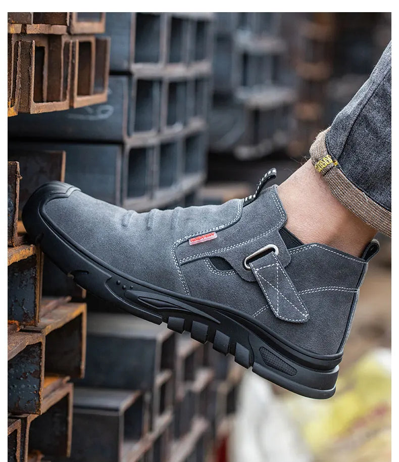 Fashipn 2026 Work Sneakers Men Indestructible Steel Toe Work Shoes Safety Boots For Men Anti-puncture Electric Welding Shoes