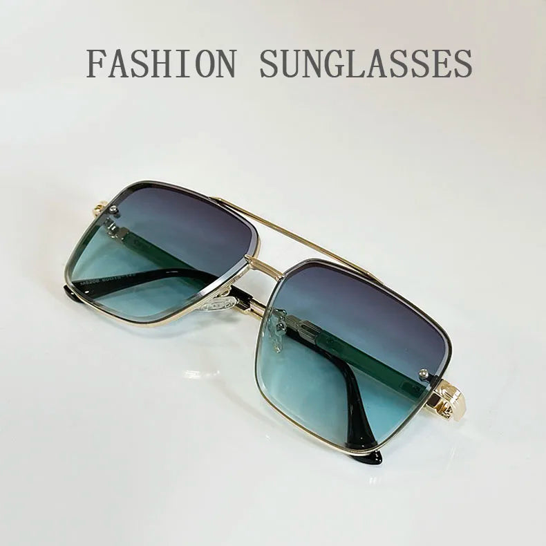 Square Sunglasses For Men 2024 Vintage Fashion Glasses Luxury Retro Sunglasses Women Trendy Vacation Shades Gafas De Sol Hombre