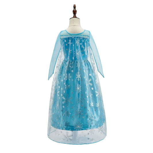 Children Anna Elsa Dress Girls Princess Cosplay Costume Kids Snow Queen Sequined Elegant Dress Girl Christmas Carnival Clothes