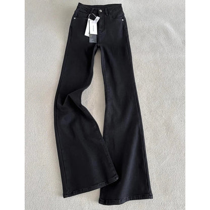 Y2K Loose Jeans Women Casual Trousers Baggy Denim Pants for Ladies Soft Stretch Waist Winter Thermal Fleece Lined Comfort Fit