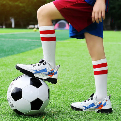 Children's Soccer Shoes Kids Sneakers Non-slip Boys Girls Football Boots Outdoor Ultralight Soccer Trainers Leather Futsal Shoes