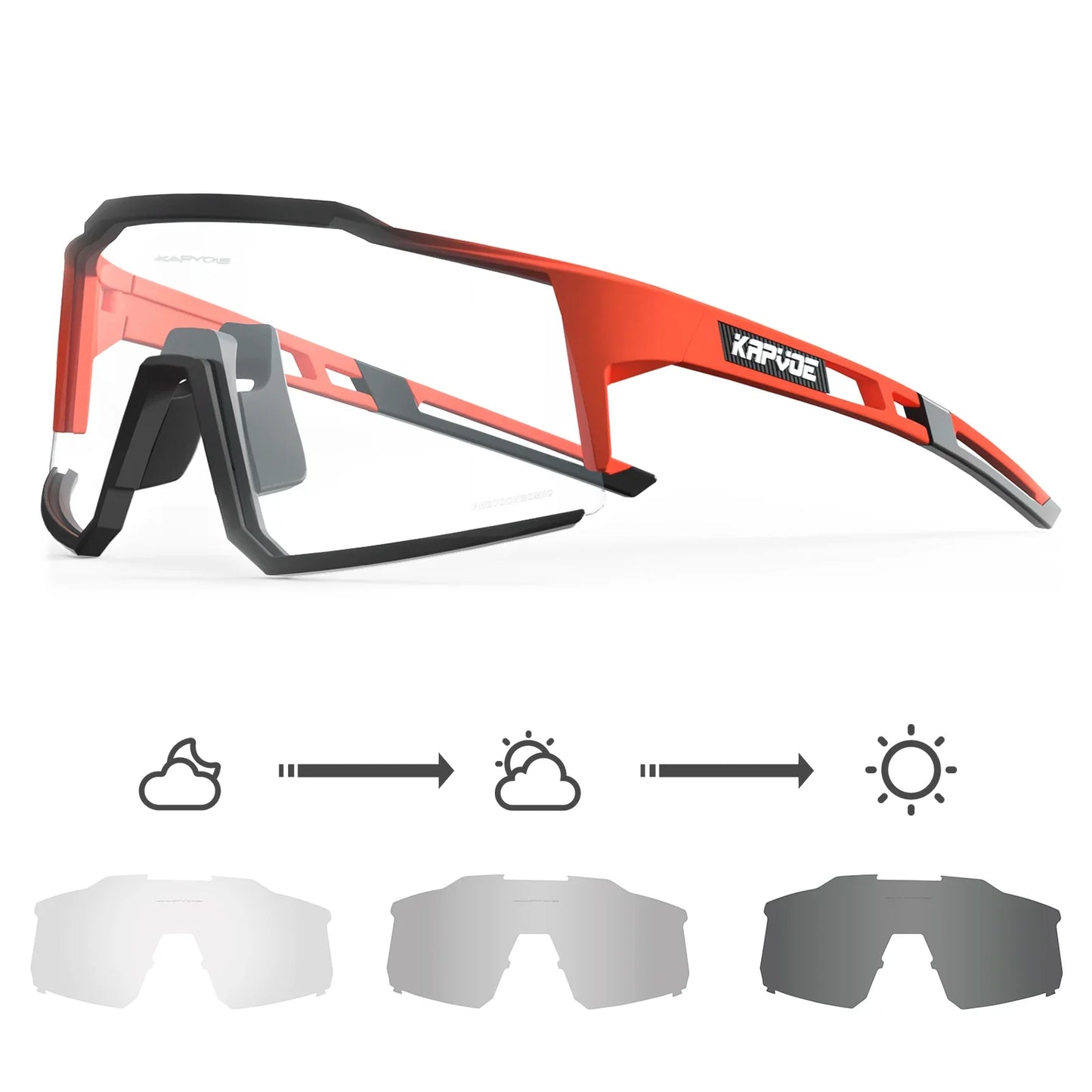 Photochromic Cycling Glasses UV400 MTB Clear Mountain Bike Transition Bicycle Sunglasses for Men Women Sports Eyewear
