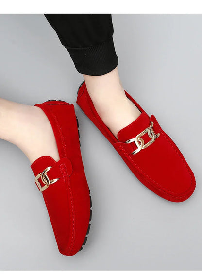 2025 New Handmade Beanie Shoes Men's Soft Sole Slip-On Casual Lazy Shoes Breathable Trbottomy Easiest for Match Large Size
