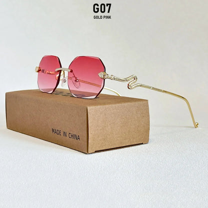 Fashion Rimless Sunglasses Women 2026 Oval Glasses Luxury UV400 Protection Dropshipping Lentes De Sol Mujer Lunette Soleil Femme