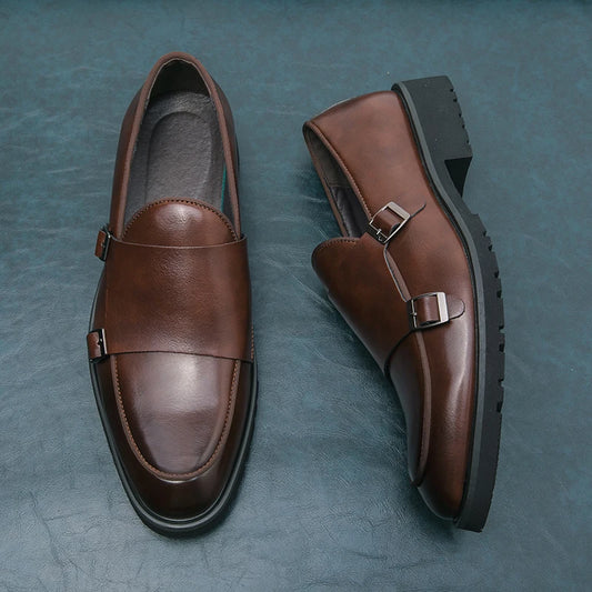 2026 Man Split Leather Shoes Rubber Sole Man Business Office Male Dress Lether Shoes Genuine Leather Wedding Party Shoes Plus 46