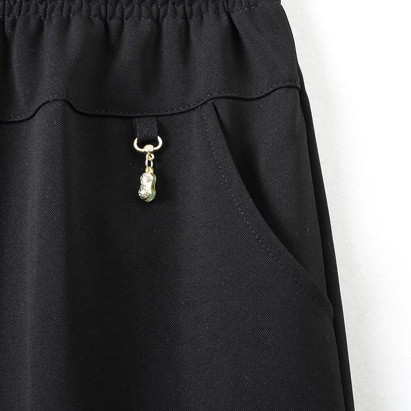 2025 Autumn Fashion Pants Brand Elastic Waist Size Women's Plus Size Thin Pants Casual Office Outdoor Pants