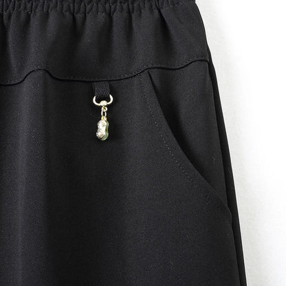 2025 Autumn Fashion Pants Brand Elastic Waist Size Women's Plus Size Thin Pants Casual Office Outdoor Pants