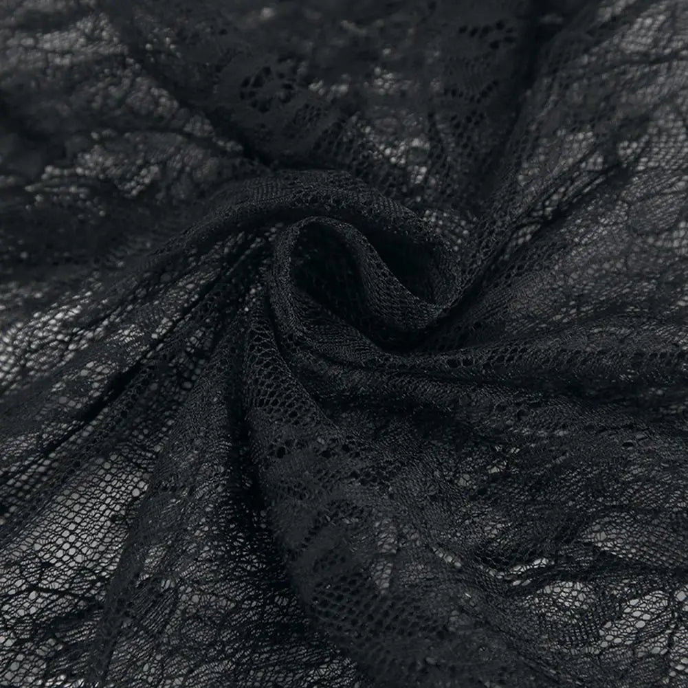 Evening Party Dress Lace Dress High Street Style Black Black Lace Dress Brand New Condition Fashion All-match Dress