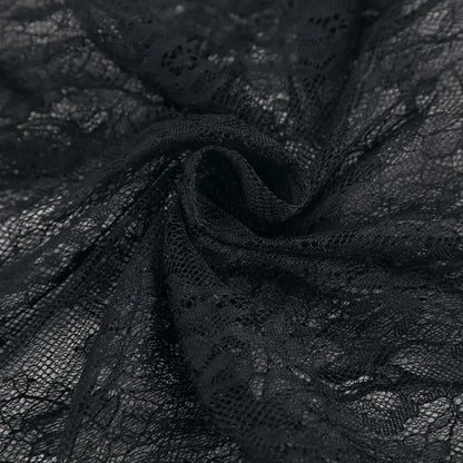 Evening Party Dress Lace Dress High Street Style Black Black Lace Dress Brand New Condition Fashion All-match Dress