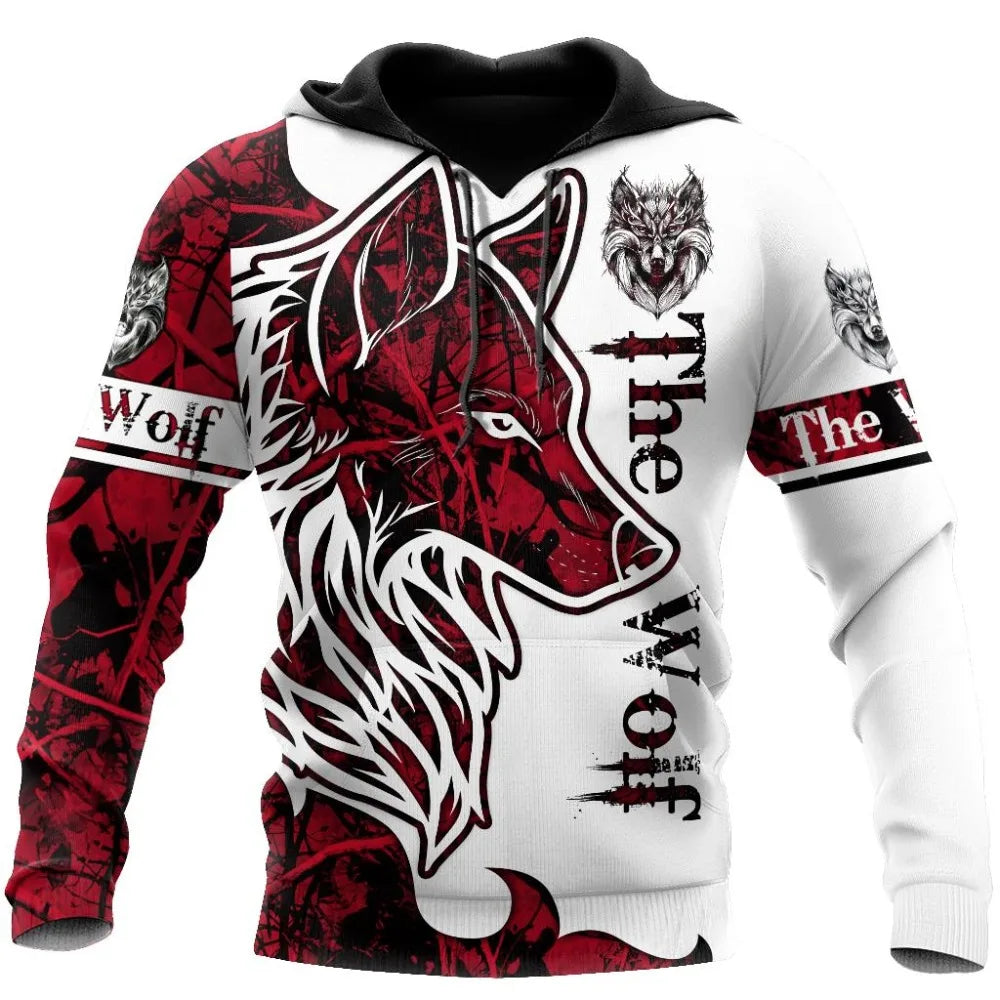 Spring and Autumn Tiger Lion Tattoo 3D Printed Men's Hoodie Unisex Harajuku Fun Hip Hop Sweatshirt Street Essential Oversized