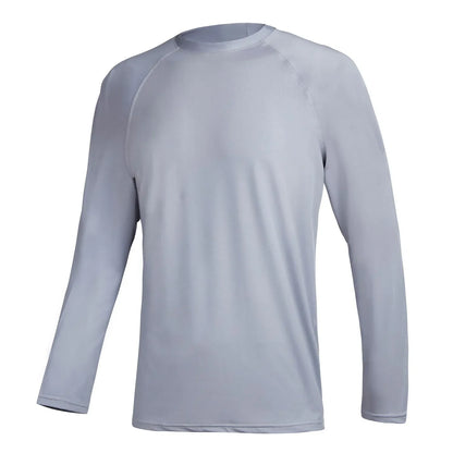 Men's Long Sleeve Swim Shirts Rashguard UPF 50+ UV Sun Protection Shirt Athletic Workout Running Hiking T-Shirt Swimwear