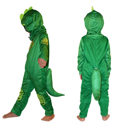 Blue Red Green Jumpsuits Cartoon Pj Cosplay Costume with Mask Night Hero Halloween Birthday Party Dress Sets Christmas Costumes