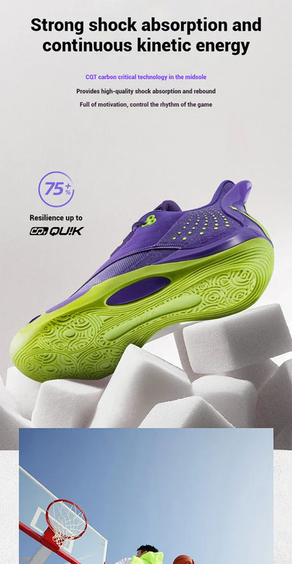 Team Joker Men Basketball Shoes Combat Rebound Anti-slip Wear-resistant CQT-QU!K Stable High-top Sneakers 572511105