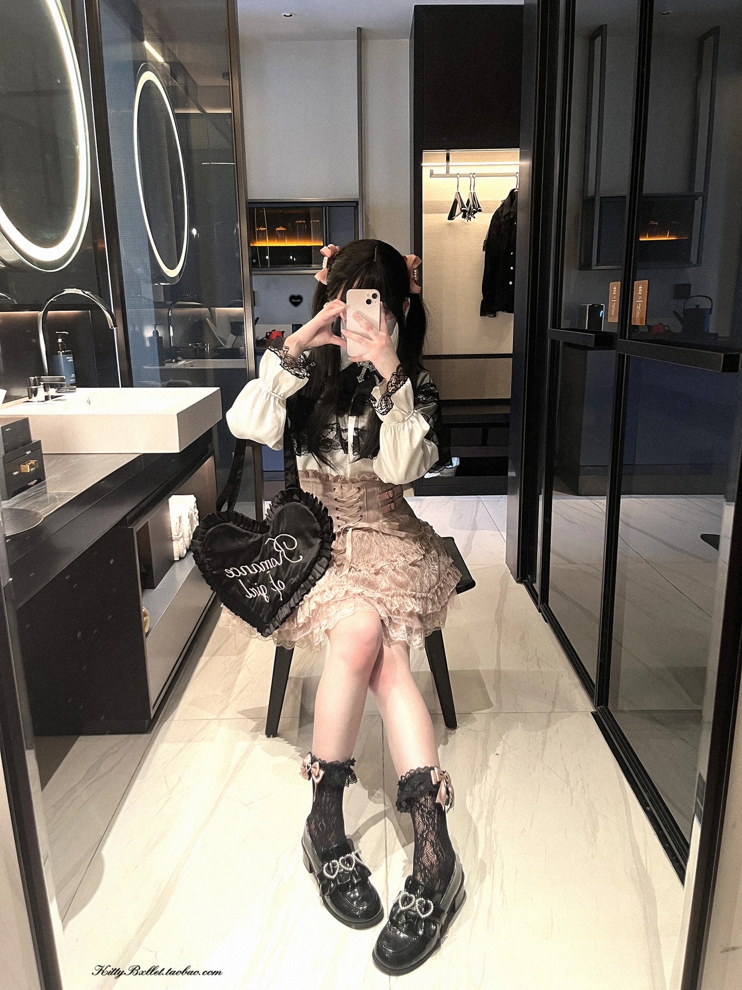 Japanese Original Lolita Lace Ruffle Edge Tied Bow High Waist Mini Skirt Spring Summer New Slim Waist Sweet Girl Y2k Skirt