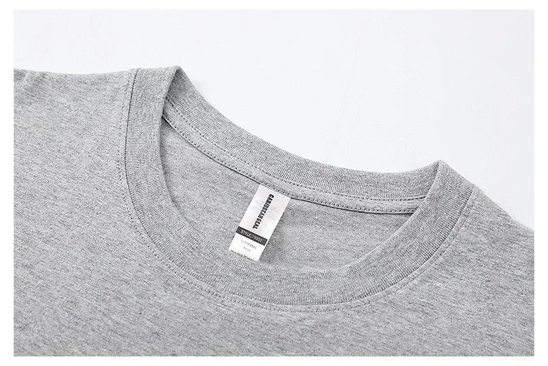 Minimalist Tiger Silhouette Printed 100% Cotton T-Shirt, Breathable Round Neck Short Sleeve Tee for Men & Women