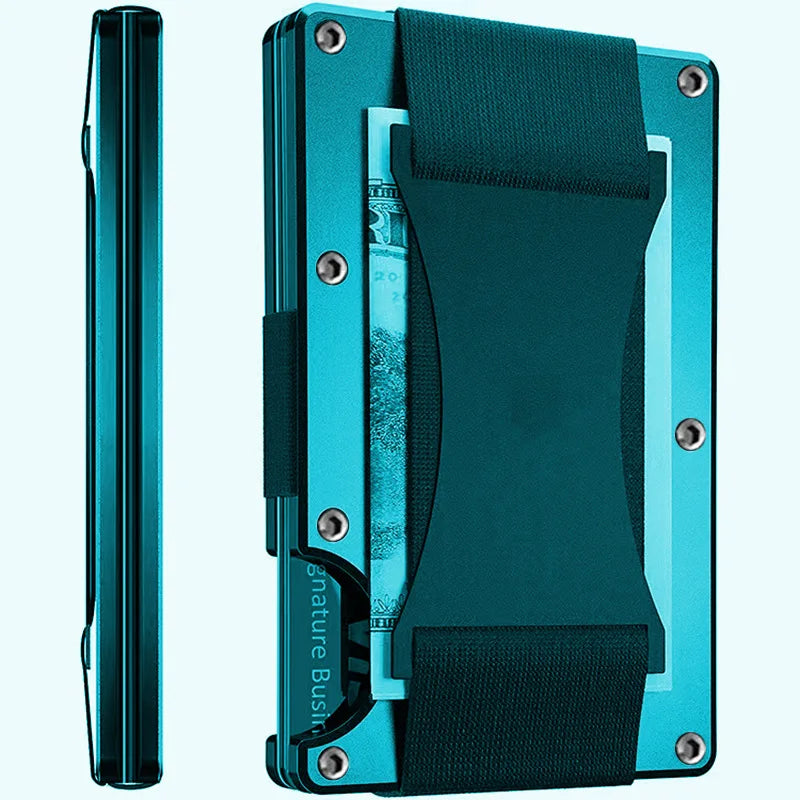 Étui portefeuille mini slim en fibre de carbone forgée, organisateur pour homme, Cartera Tarjetero Hombre, porte-cartes de crédit, cadeau de luxe