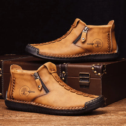 2026 New Style Comfortable Loafers Fashion Ethnic Style Casual Shoes Men's Slip-on Spring Breathable Boots Plus Size Ankle Boots
