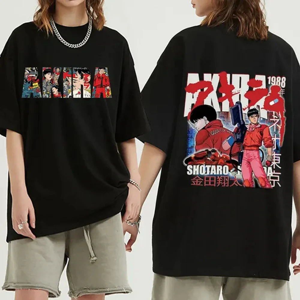 Japanese Anime Neo Tokyo Akira T Shirt Movie Science Fiction Manga Shotaro Kaneda Men Short Sleeve T Shirts 100% Cotton 72417