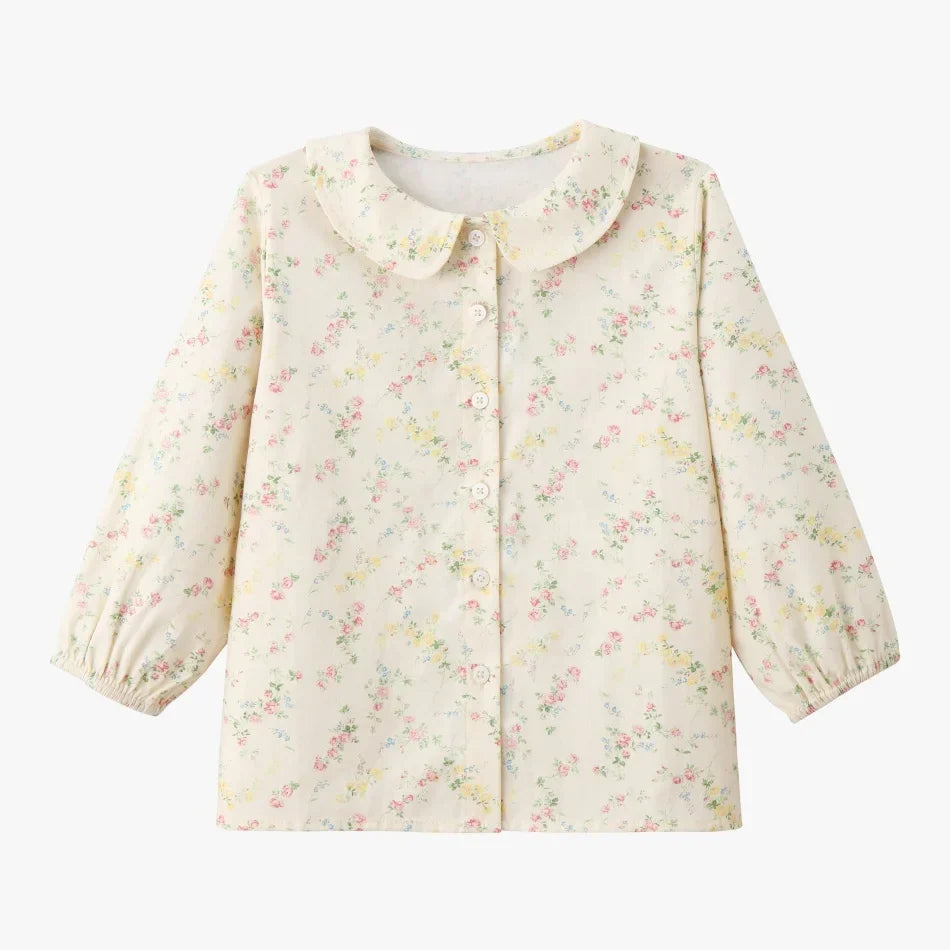 AS SS26 meadow collection pale yellow floral shabbos girls smocking dress pinstripe boys familly match clothes