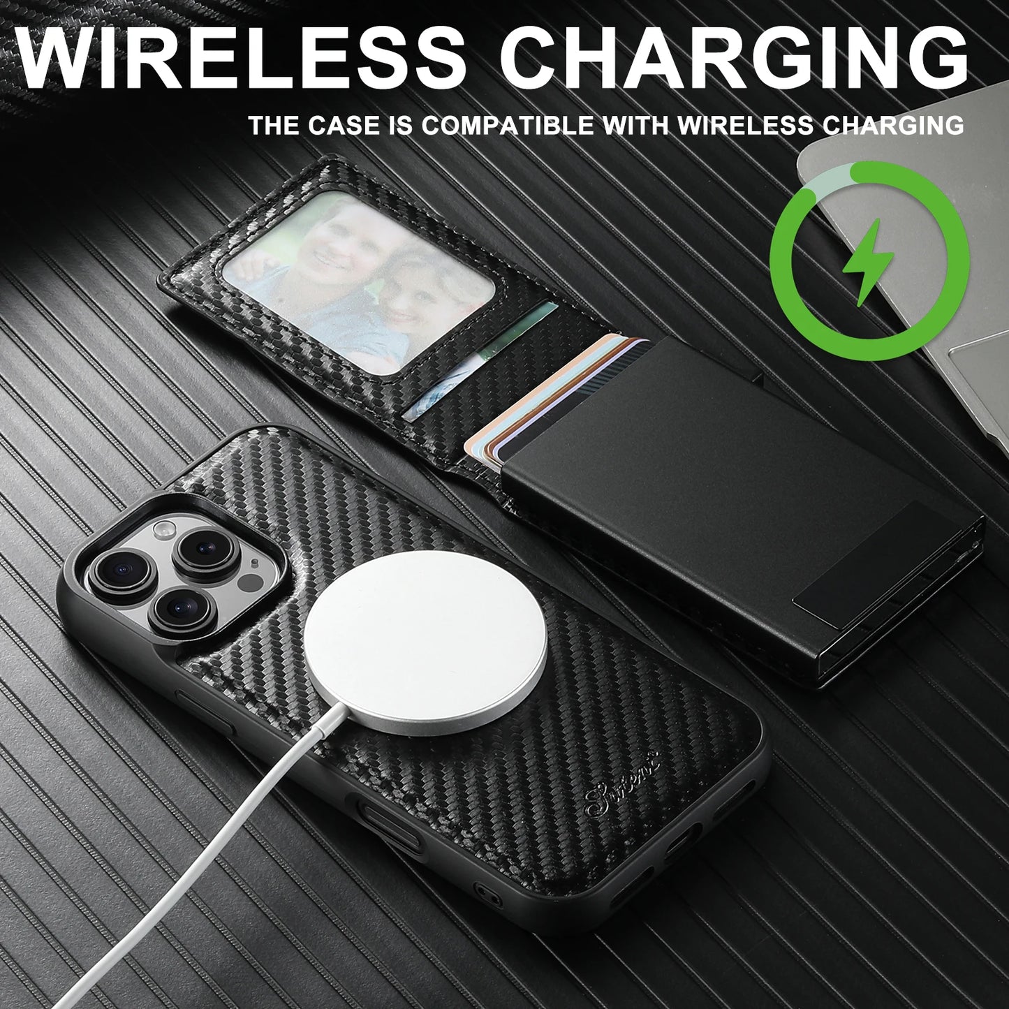 For iPhone 17 Air/16/15/14/12/13 Promax Plus all-inclusive TPU magnetic card holder for inserting leather mobile phone cases