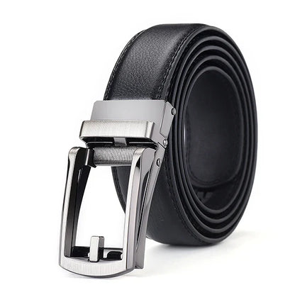 Men Belt Top Quality Cow Genuine Leather Men's Belt Cowhide Strap for Male Automatic Buckle Belts for Men Alloy Buckle Belt