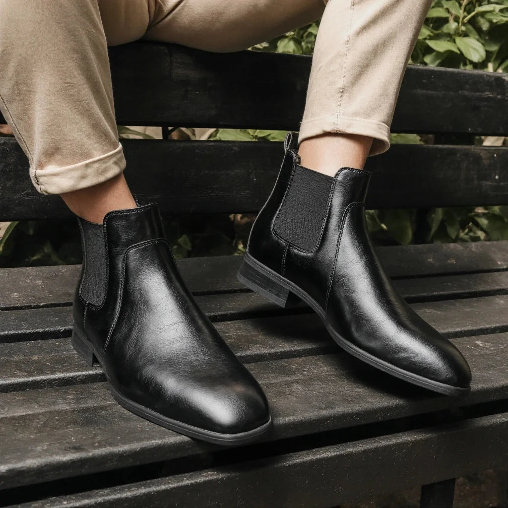 Men Boots Casual 2026 Fashion Brand Comfortable Boots Leather Chelsea boots