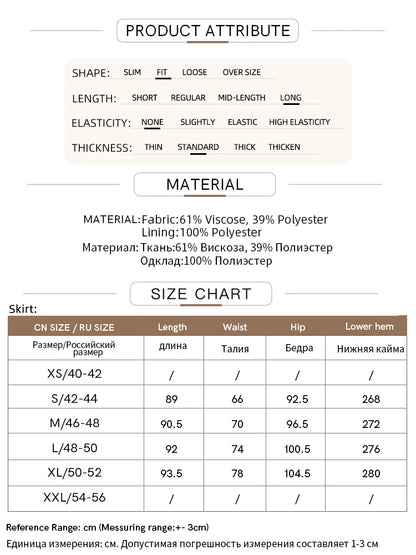 Minimalist Women Skirts Summer Luxur Office Lady  Solid Combination Twill A-line Elegant MIdi Skirt Female Clothing12542278