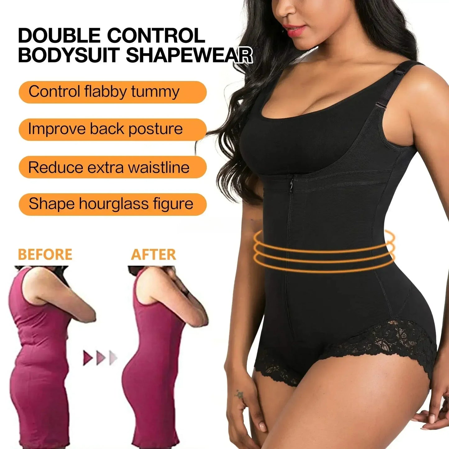 Colombian Waist Trainer for Women High Compression Body Shaper Tummy Control Girdle Slimming Shapewear for Flat Stomach