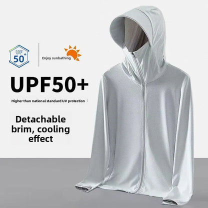 UPF50 UV Protection Ice Silk Cool Feeling Sun Protection Clothing Lightweight Breathable Fishing Jacket Outdoor Sports Shirt