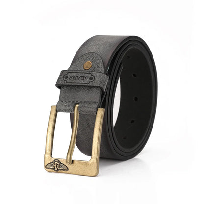 A Western-style PU Leather Belt for Both Men and Women, a Classic and Casual Retro Belt