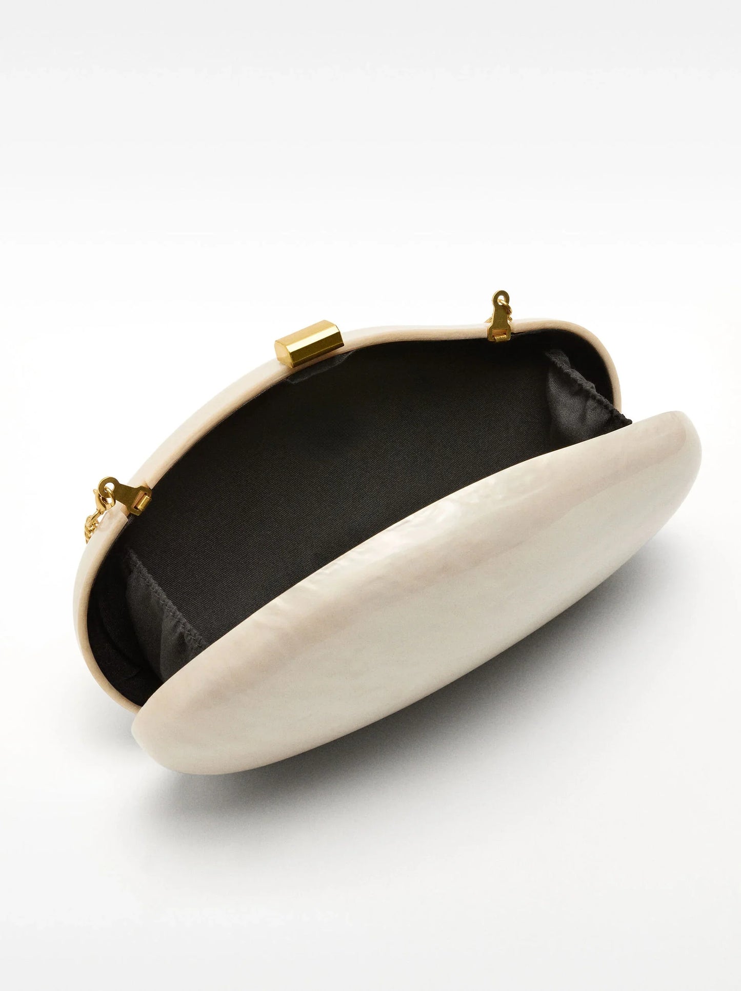 Elegant Box Clutch Bag with Gold Snake Closure, beige off white pu Leather, Evening Wedding Party Handbag, Spring 2026 new