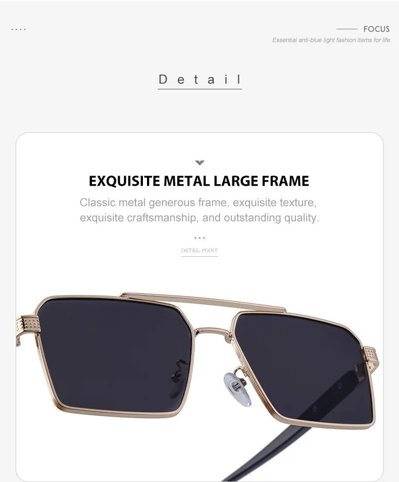 2023 Square Sunglasses For Men Luxe Sunglasses Women Trendy Vintage Fashion Glasses Sun Gafas De Sol Hombre Lunette Soleil Femme