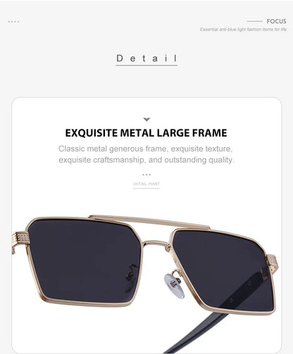 2023 Square Sunglasses For Men Luxe Sunglasses Women Trendy Vintage Fashion Glasses Sun Gafas De Sol Hombre Lunette Soleil Femme