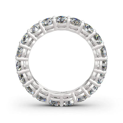 Personalized Moissanite Full Eternity Bands 925 Sterling Silver Ring For Women Girl Fine Jewelry 5mm 3mm D Moissanite Ring