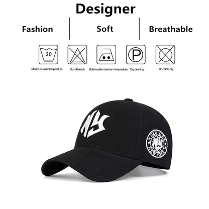 Unisex NG Letter Embroidery Baseball Caps Spring Autumn Outdoor Adjustable Casual Hats Sunscreen Hat