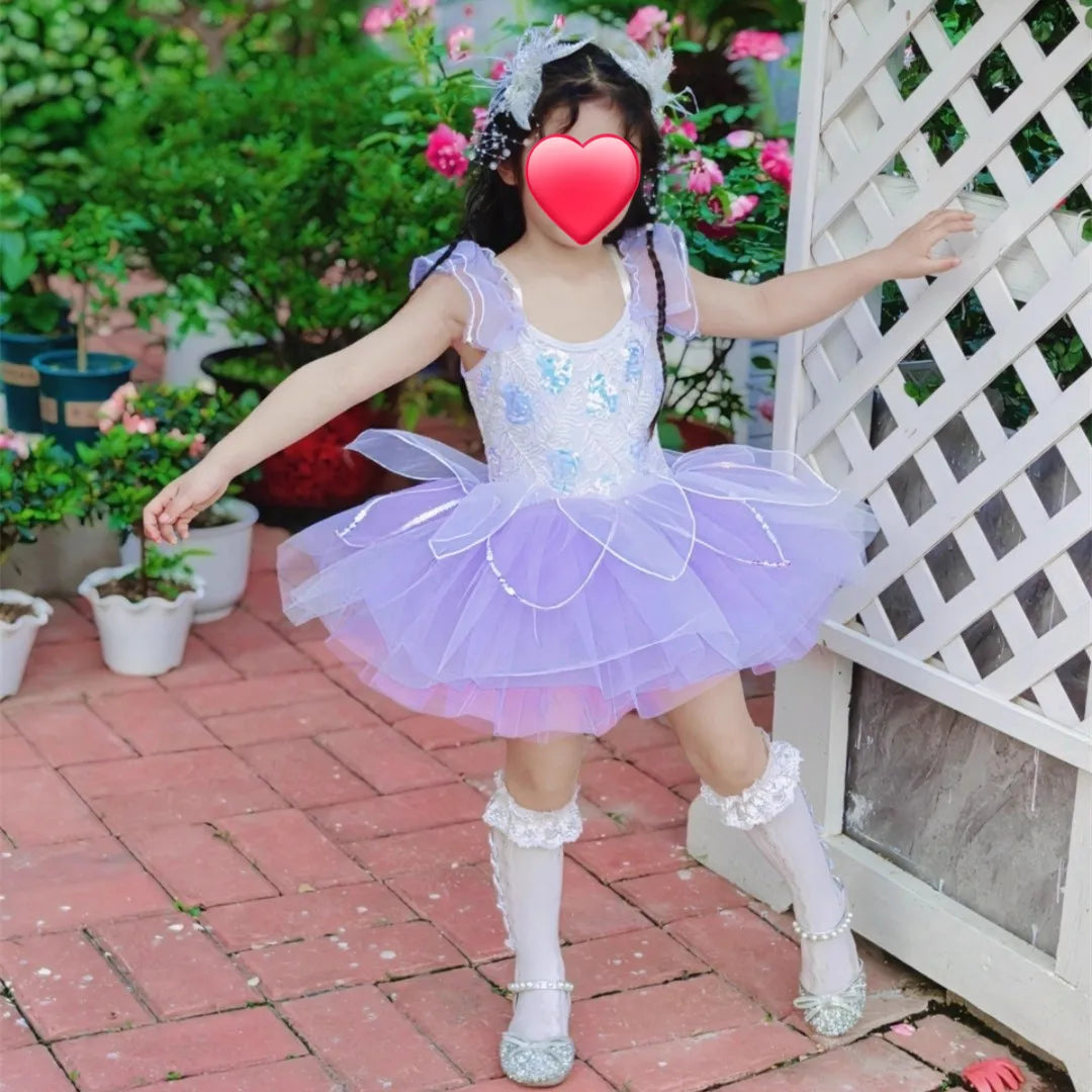 Children's Day Dance Dress Girl Ballet Princess Summer Dresses Girls Ballet Sequins Outfit Kids Clothes Vestidos Birthday Gift