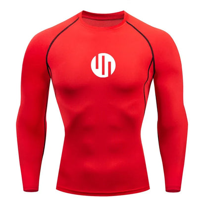 Running Men's Compression Long sleeve T-Shirt Gym Sports underwear Quick-drying Sweat-Wicking Sunscreen Second Skin Workout Men