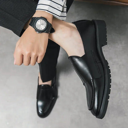 Men Fashion Formal Handmade Monk Shoes Derby  Dress Leather Gentleman Double Buckles Monk Shoes Pointed Wedding Shoes 2024