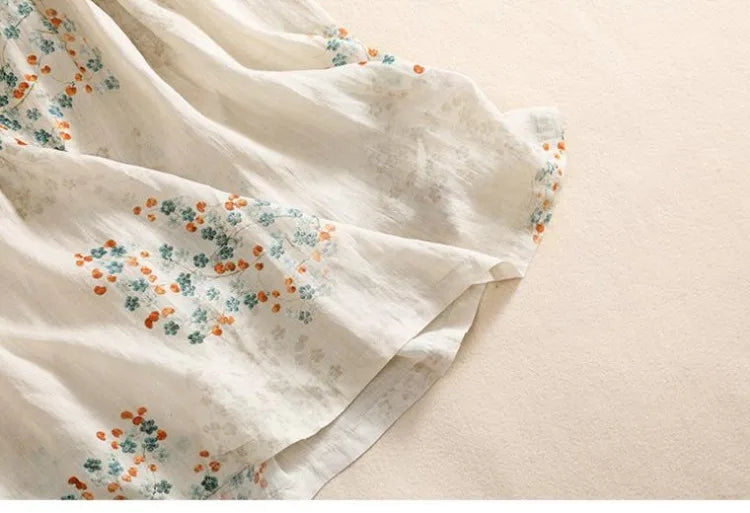 Dress Women Long Print Elegant Clothing Vintage Elastic Waist Korean Casual Beach Style V-Neck Fashion Robe Vestidos De Mujer