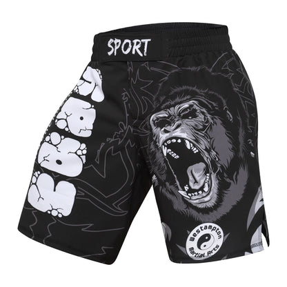 Training Fight Shorts Men's Boxing MMA Combat BJJ Grappling Fitness Muay Thai Kickboxing No Gi Shorts With Sublimation Printed