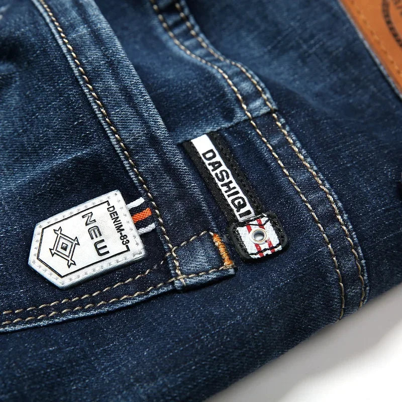 Men Clothes 2024 Men's Shorts Knee Length Breeches Hot Capris Male Denim Shorts Men Stretch Shorts Jeans Bermuda Black Grey Blue
