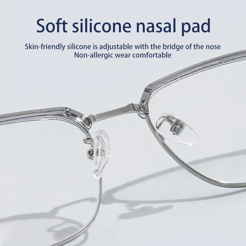 Square Men's Business 8026 Anti-Blue Light Classic Retro Anti-Blue Light Reading Glasses Women Prescription Customized
