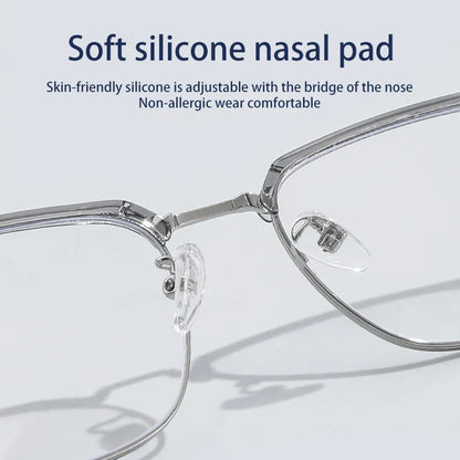 Square Men's Business 8026 Anti-Blue Light Classic Retro Anti-Blue Light Reading Glasses Women Prescription Customized