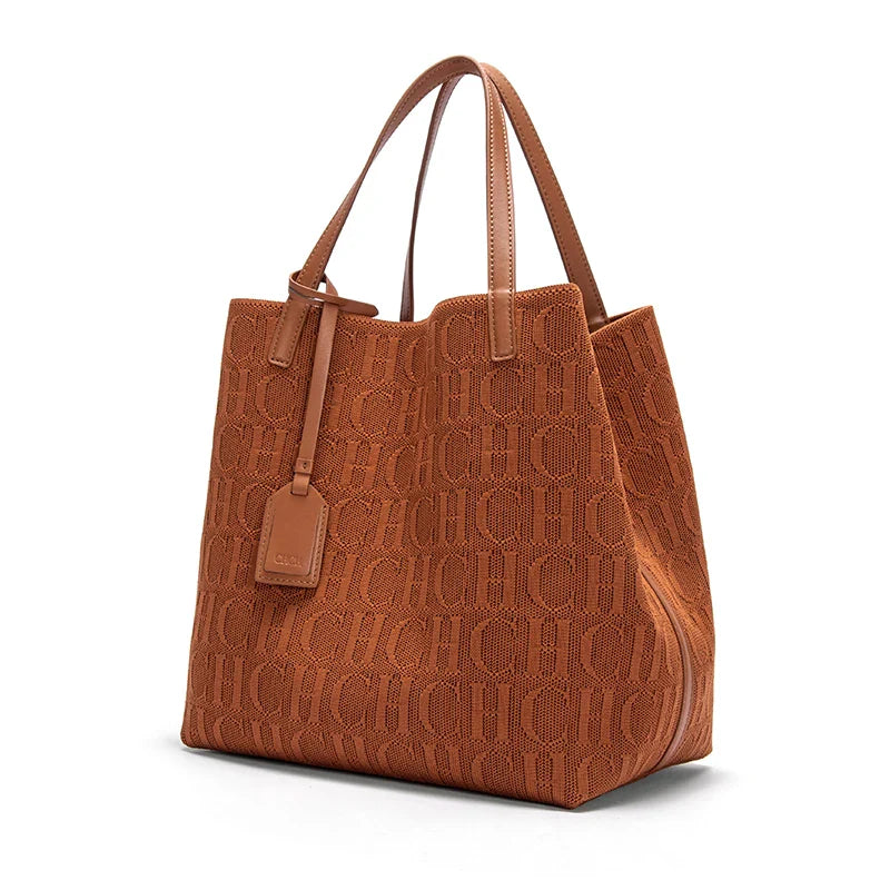 Fashionable Classic New Solid Color Outer Bag Women's Handbag Exquisite Handcrafted Weaving Large Capacity Handbag
