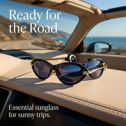 Vacation Cat Eye Sunglasses Women Trendy 2026 UV400 Protection Fashion Glasses Luxury Lentes De Sol Mujer Lunette Soleil Femme