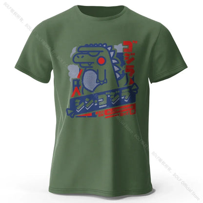 Harajuku Kawaii Animal Printed 100% Cotton T-Shirt, Lightweight Round Neck Short Sleeve Tee, Unisex Casual Wear