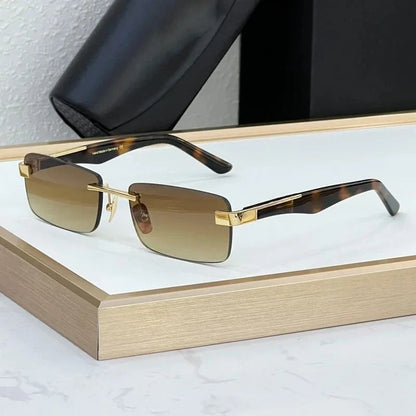 Designer Boundless Sunglasses THE ARTIST I Handmade in Germany Rectangle Alloy Acetate Luxury Top Quality UV400 Unisex with Case