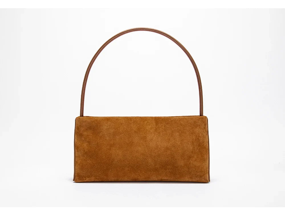Solid Simple Classic Style Velvet Underarm Bag Elegant Fashion Design Seasonal New French Vintage Shoulder Bag